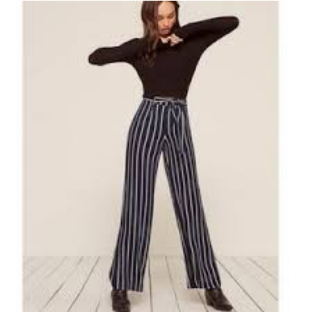 Wide Leg Striped Pants
